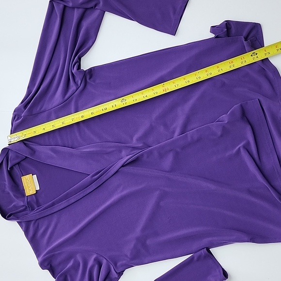 Linda Lundstrom Basics Purple Long Sleeves Cardigan Lightweight Size M/L - Picture 9 of 9